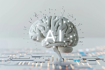 AI Brain Chip neurological disorders community. Artificial Intelligence wafer mind visual aids axon. Semiconductor memory monitoring circuit board pci