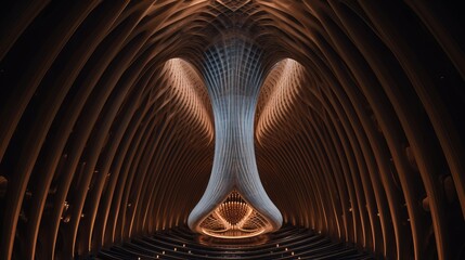 Futuristic service station offering advanced technology for efficient car maintenance