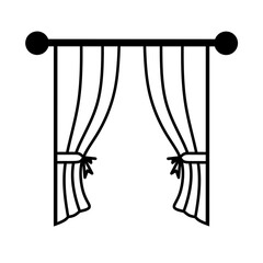 window curtain icon vector with trendy design.curtain icon