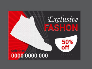 Vector shoe billboard design for business advertising.