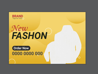 Vector fashion and new collection  billboard design template.Business billboard design for advertising.fashion web banner design.