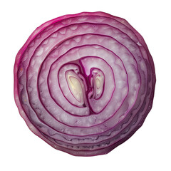 Onion slice Isolated on transparent background