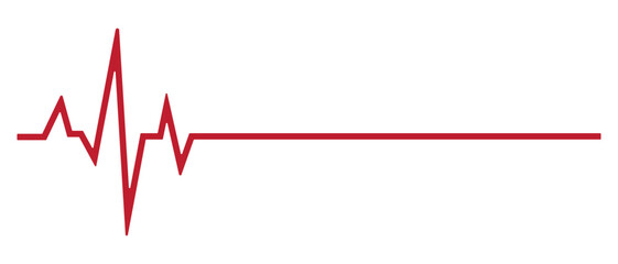 Red heartbeat icon. Vector illustration. Heartbeat sign in flat design. eps 10