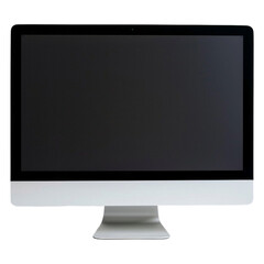 a monitor with black screen, isolated on transparent background