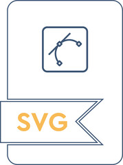 SVG File format icon  Cinnabar outline fill