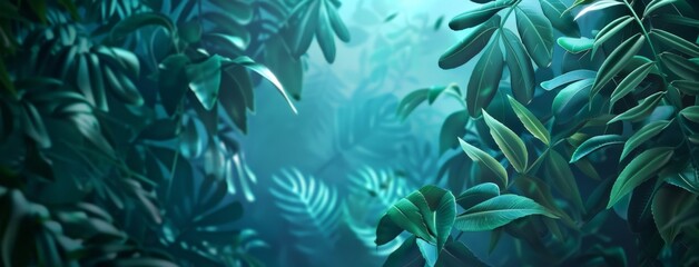 Fototapeta na wymiar jungle background with plant