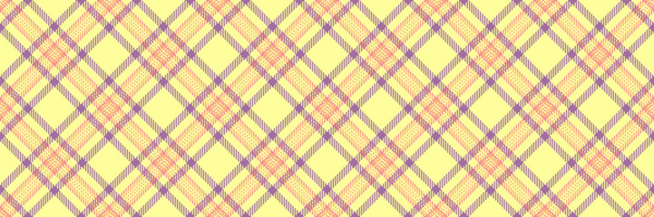 Short background textile fabric, horizon texture vector tartan. Scottish check plaid pattern seamless in yellow and magenta colors.