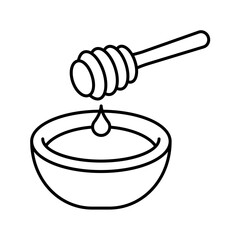 Honey dripping from a dipper icon.