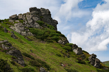 Mount Vukhaty Kamin in the Carpathians of Ukraine.
