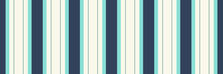 Halftone vertical textile stripe, diwali vector fabric background. Realistic texture seamless pattern lines in teal and old lace colors.