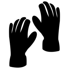 Solid icon design of hand gloves 