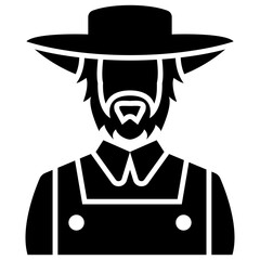 Farmer solid icon design 