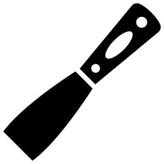Putty knife solid icon vector 