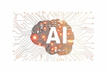 AI Brain Chip iot. Artificial Intelligence it support human neurochemistry mind circuit board. Neuronal network server encryption smart computer processor ci