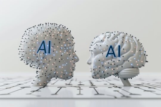 AI Brain Chip nanobubbles. Artificial Intelligence brain mind server data protection axon. Semiconductor neurotechnology innovation circuit board somatostatin