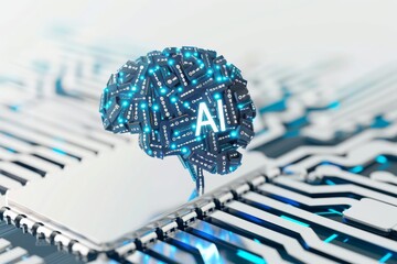 AI Brain Chip neuronal survival. Artificial Intelligence fmri mind mental improvement axon. Semiconductor fluid intelligence circuit board root cause analysis