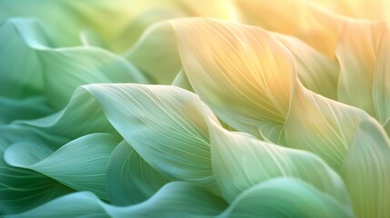 Obraz premium Arctic Breeze: Whispering patterns in swirly banana leaf macro, tranquil cool hues.
