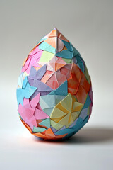 Easter egg made of paper using origami technique
