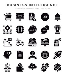 Business Intelligence icon pack for your website. mobile. presentation. and logo design.
