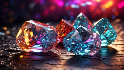 Zelfklevend Fotobehang Colorful shining gemstones © AMERO MEDIA