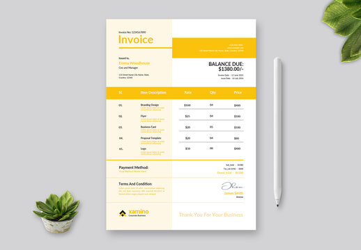 Invoice Template Layout