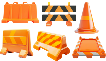 Under construction sign isolated on white background