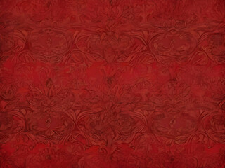 batik background with the dominant color red - obrazy, fototapety, plakaty