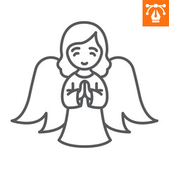 Angel line icon