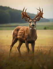 Photo sur Aluminium Antilope deer in the field Generative AI