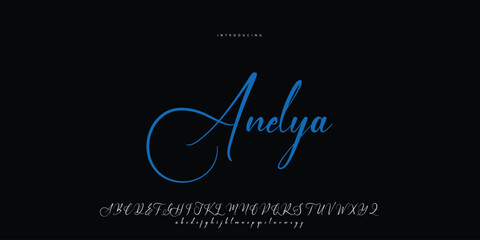 signature Font Calligraphy Logotype Script Brush Font Type Font lettering handwritten	