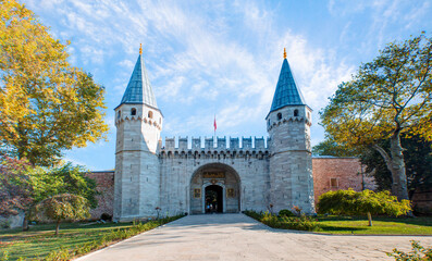 Entrance of the Topkapi palace, istanbul, Turkey