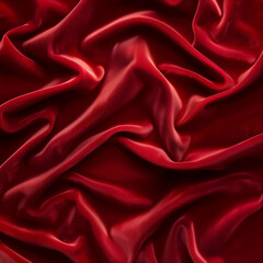 Luxurious red velvet texture with elegant waves, ideal for fashion or celebration backgrounds.