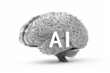 AI Brain Chip pathology informatics. Artificial Intelligence inspirational mind neuropharmacology axon. Semiconductor quantum processor circuit board pituitary gland