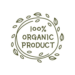 Green Organic Products Labels. Ecologic food stamps. Organic natural food labels.