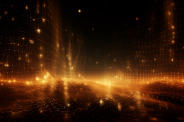 Obraz premium Abstract technology digital line electronic network data innovation concept background.