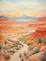 Bohemian Desert Plateau Prints: Elevated Views of Desert Plateau Art