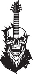 Fototapeta na wymiar Graveyard Groove The Skeleton Guitar Shuffle