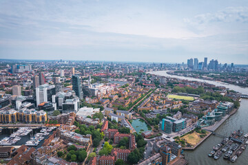 Obraz premium St Katharine Docks Marina, luxury residential area in London, United Kingdom