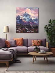 Alpine Views: Majestic Mountain Landscape - Modern Canvas Print Collection