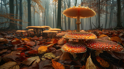 A parasol fungus - obrazy, fototapety, plakaty