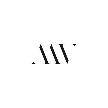 Unique letter MV logo initials icon concept vector design
