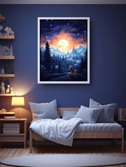 Nostalgic Childhood Night Sky - National Park Starry Art Print