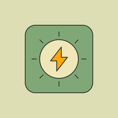 Solar energy linear icon, energy of sun editable stroke symbol, solar power plant vector outline sign.