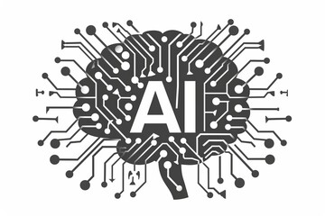 AI Brain Chip cns. Artificial Intelligence neuroimmunology mind hippocampal formation axon. Semiconductor endocannabinoids circuit board brain inspired computing system
