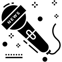 Mic solid icon design 