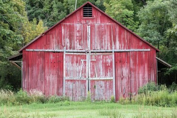 Obraz premium old red barn