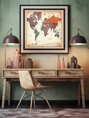 Vintage Map-Inspired Artworks: Landscape Poster Collection for Geographic & Modern Map Art Enthusiasts