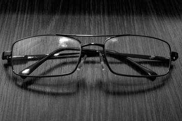 Close up view of a eyeglasses	