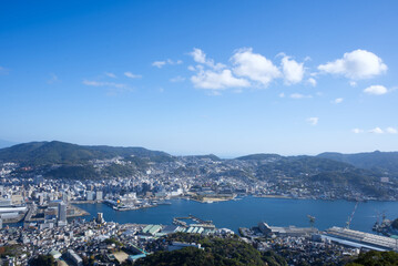 Viewpoint overlooking the Uragami River during the day on the top of Mount Inasa
