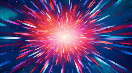 Fototapeta premium Abstract explosion background, radiant abstract vector explosion of bright colors